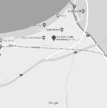 Google map ちゃれきんぐ(株) R³academy(アールスリーアカデミー)の住所